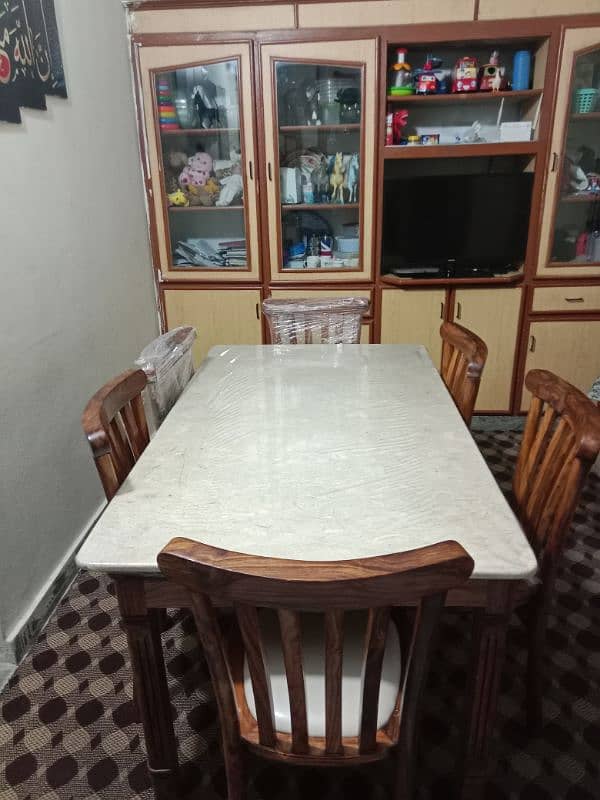 6 seater marble top dinning table 4