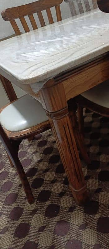 6 seater marble top dinning table 7