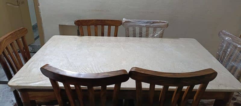 6 seater marble top dinning table 8