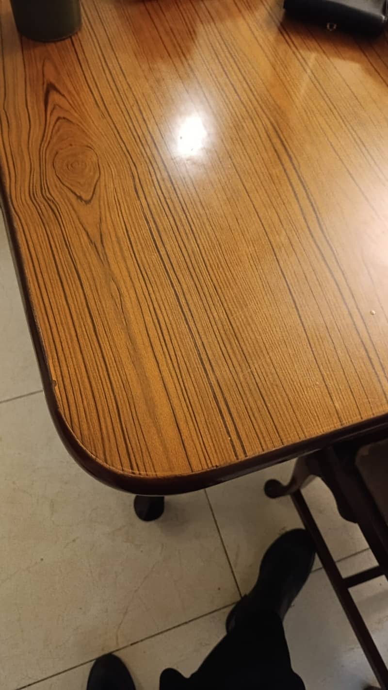 Dinning table with solid top and 8 chairs 2