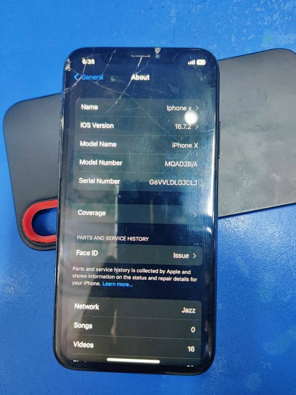 iphone x pta approved bypass all sims working perfectly 64gb /100helth 6