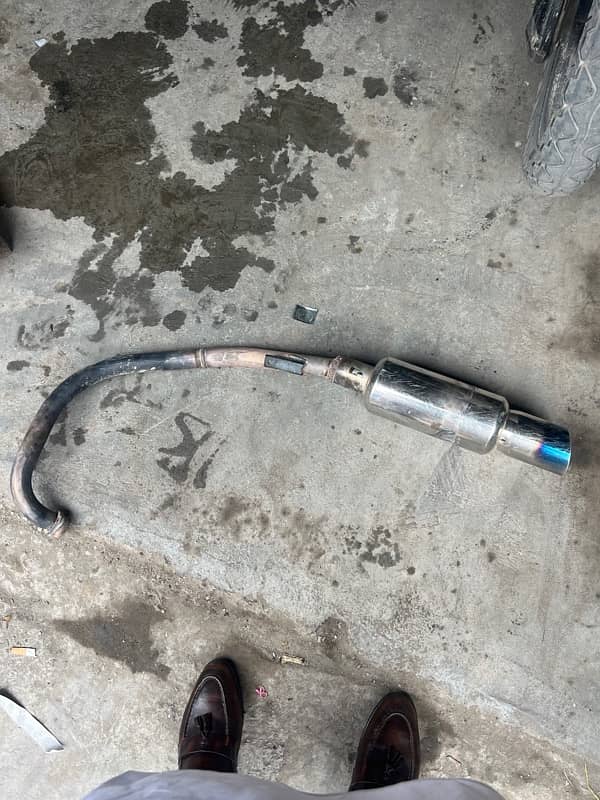 HKS ybr exhaust with bend pipe 3