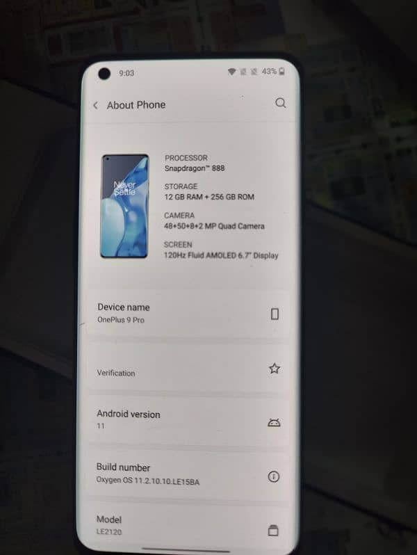 One Plus 9 Pro 12/256 urgent for sale 3