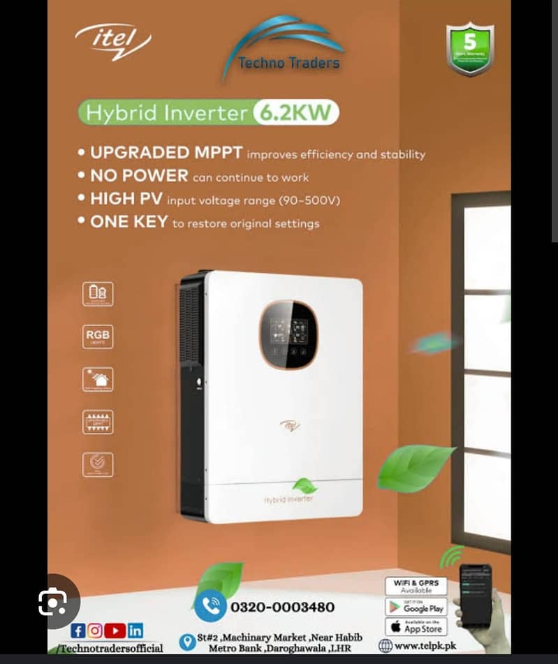 ITEL 6KW HYBRID Solar Inverter 1