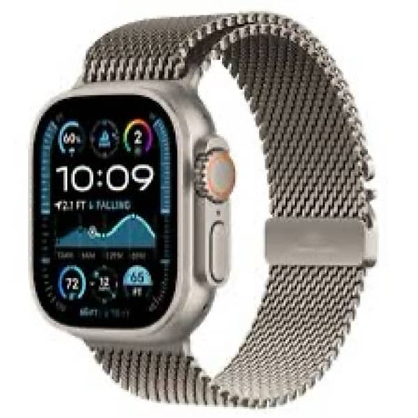 apple watch ultra 2 2024 natural titanium with natural milanese loop 0