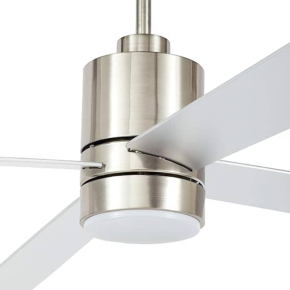 Rivet Modern Cylindrical Base Remote Control Flush Mount Ceiling Fan 1