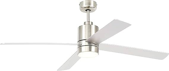 Rivet Modern Cylindrical Base Remote Control Flush Mount Ceiling Fan 2