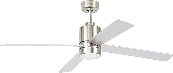 Rivet Modern Cylindrical Base Remote Control Flush Mount Ceiling Fan 3