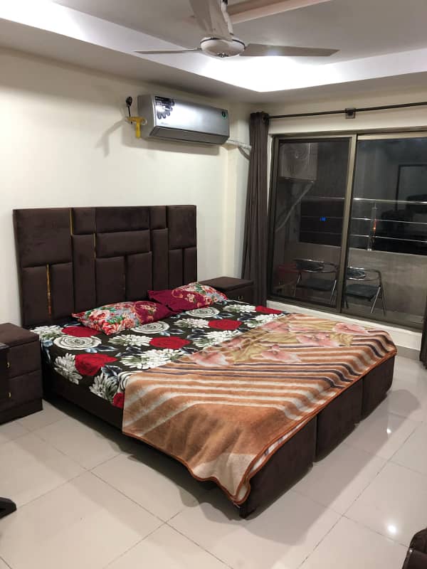 One bed full furnished flat for rent in civic center phase 4 bahira town Rawalpindi 4