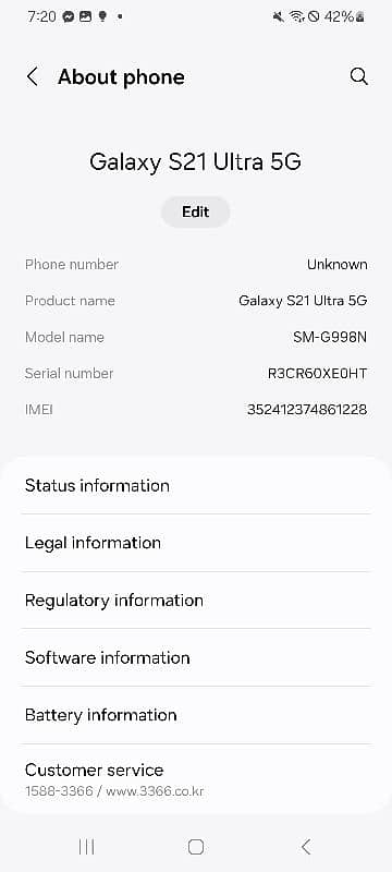 Samsung Galaxy S21 ultra 5g 7