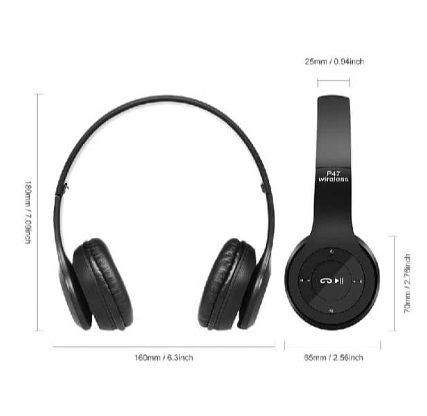 P47 wireless headphones 4