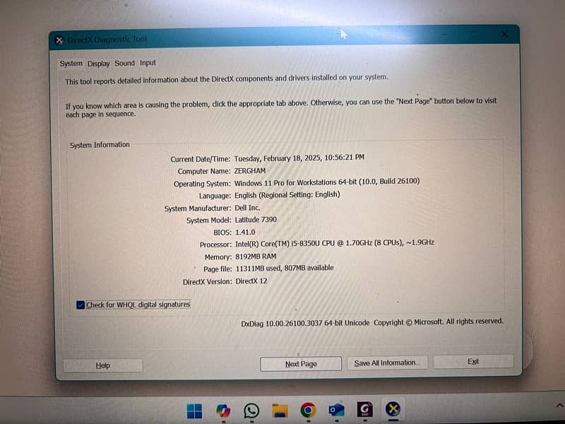 Dell Latitude 7390 Core i5 (8 cores) 512GB SSD 7