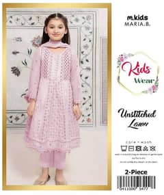 Girl Embroidered Lawn Set 2 Pcs Shirt and Trouser