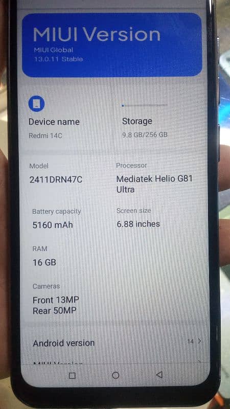 Redmi 14c 16gb ram 256gb rom urgent sale 1