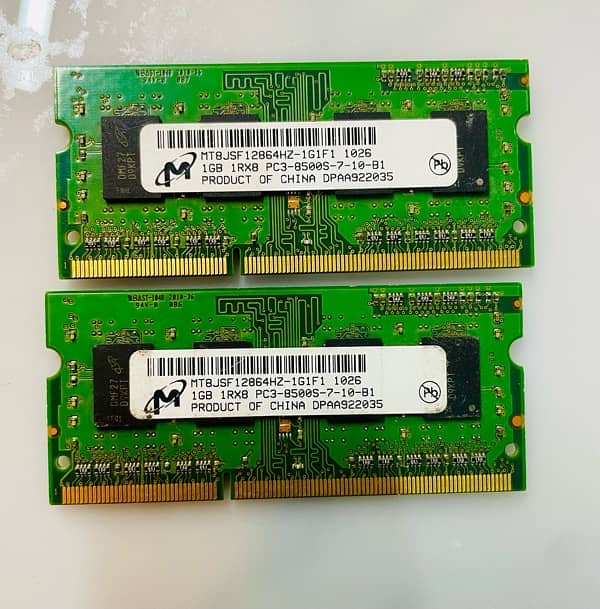 Laptop 1Gb Ram PC3 Pair 0