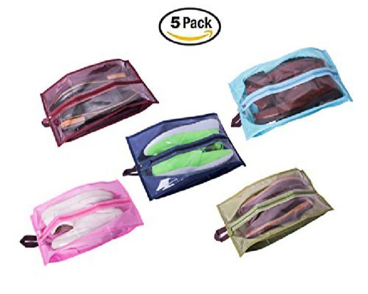 Pack Of 5 Shoe Organizer Travel Shoes Organizer Storage Bags 2