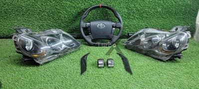 Toyota Mark X Customized Headlights, Steering Wheel,  Eye Lids