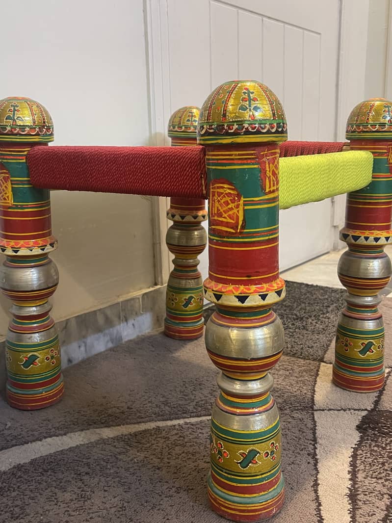 Traditional stools, cultural theme, new as not used,comfortable large 1