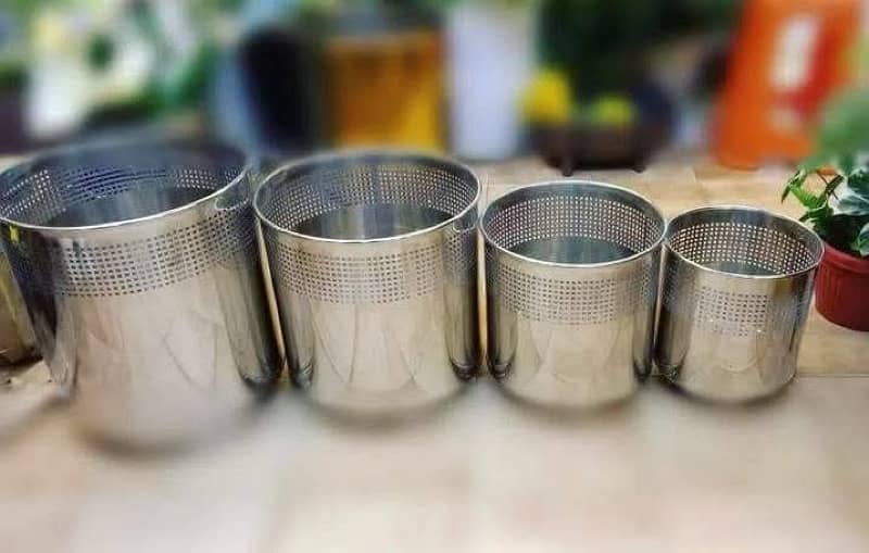 Golden/Silver Stainless Steel Planter Pots All Sizes Manifucture 8