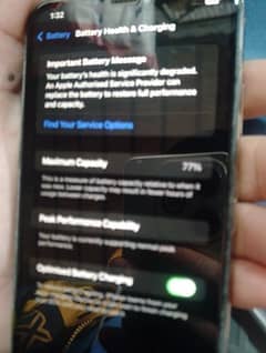 iPhone x Max battery health 77 face ID ok  all ok