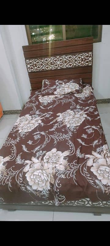 single bed with mattress foam 1 Year used only