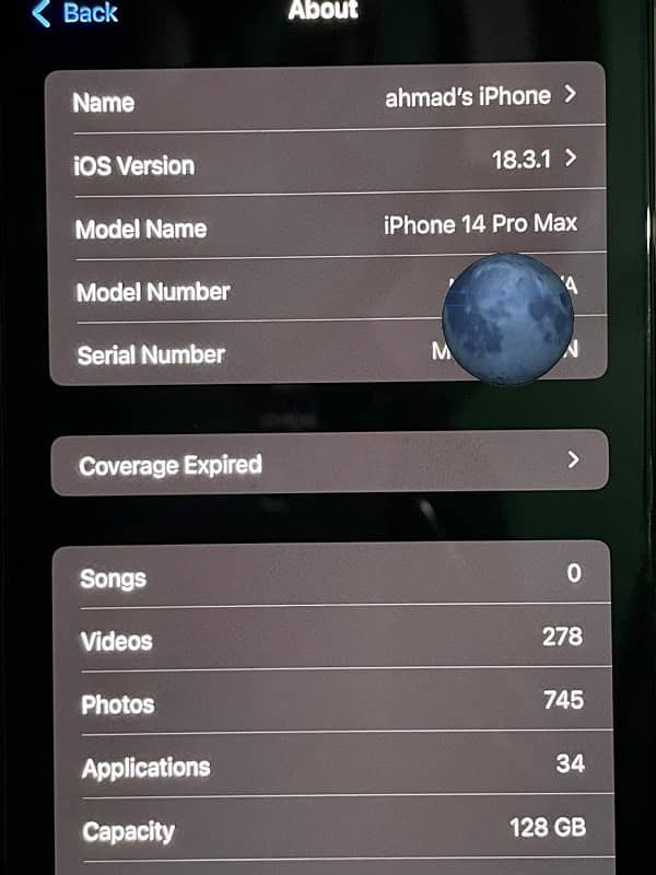 IPHONE 14 PRO MAX | GOLD | 128GB | LLA | 85% Health | JV 1