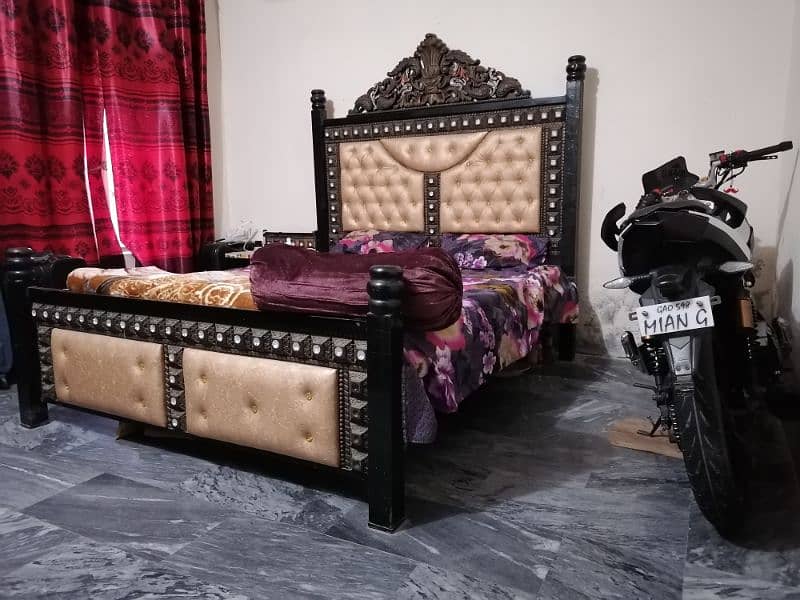 Bed, Mattress, Dressing & 1 Side table 2