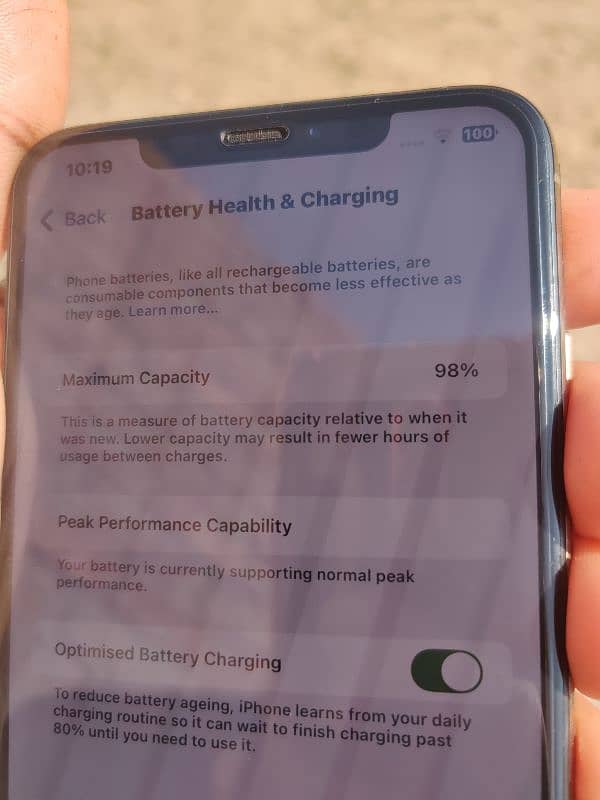 All Okay 10-10 battery health 98 5