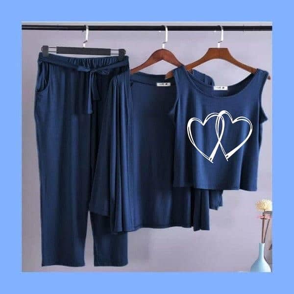 ladies 3 pc night suit summer 8