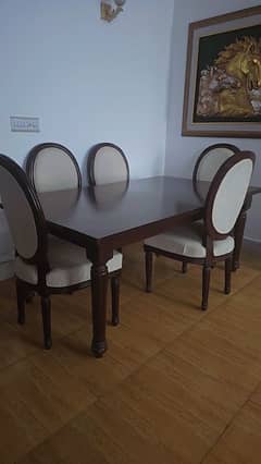 Dinning Table sheesham wood along with chairs