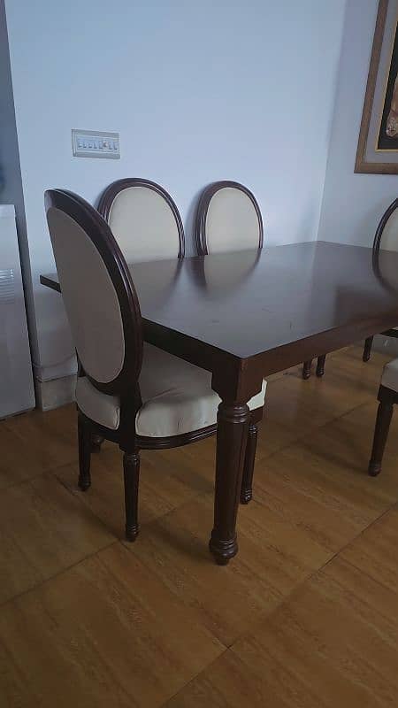 Dinning Table sheesham wood along with chairs 2