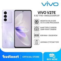 Vivo v27e in good condition with box and charger