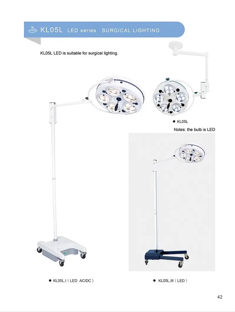 OT light LED Model KL05L ceiling type portable operation theater 0