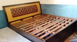 wooden bed