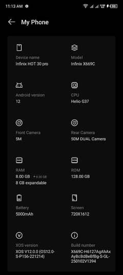 Infinix hot 30i 8+8GB 128GB PTA approved  Screen par line he read ads