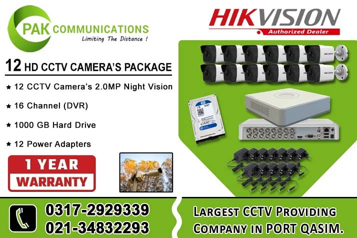 12 HD CCTV Cameras Package HIK Vision (Authorized Dealer) 0