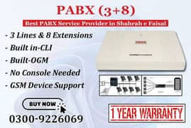 3 Lines & 8 Extensions Chinese PABX in Shahrah-e-Faisal