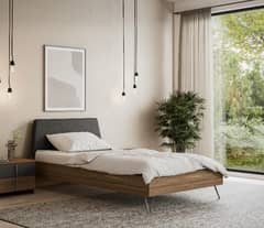 2 Single beds + 1 side table (Interwood)