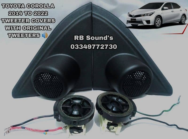 Toyota Corolla Original Tweeters With Covers 2014 to onward 0