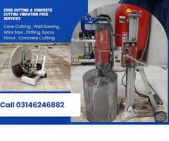 Core Cutting and Concrete Cutting without Vibration