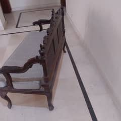 wooden tow seater sofa