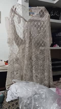 stuff net embroidery gown