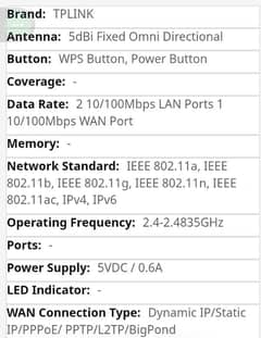 TP LINK WIFI ROUTER