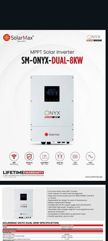 SolarMax 8kw Pv 10000 Onyx Hybrid Solar Inverter 0