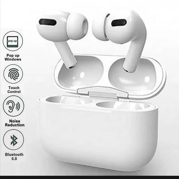 Wireless Noise-Cancelling Earbuds with Smart Touch - Black - 1 Pcs 0