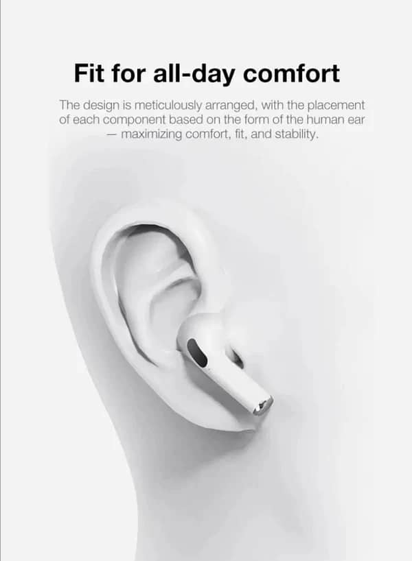 Wireless Noise-Cancelling Earbuds with Smart Touch - Black - 1 Pcs 4