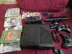 xbox 360E/kinect,4 month old bought from dubai,2controller,cds,battery