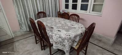 6 chair Wood Dining Table