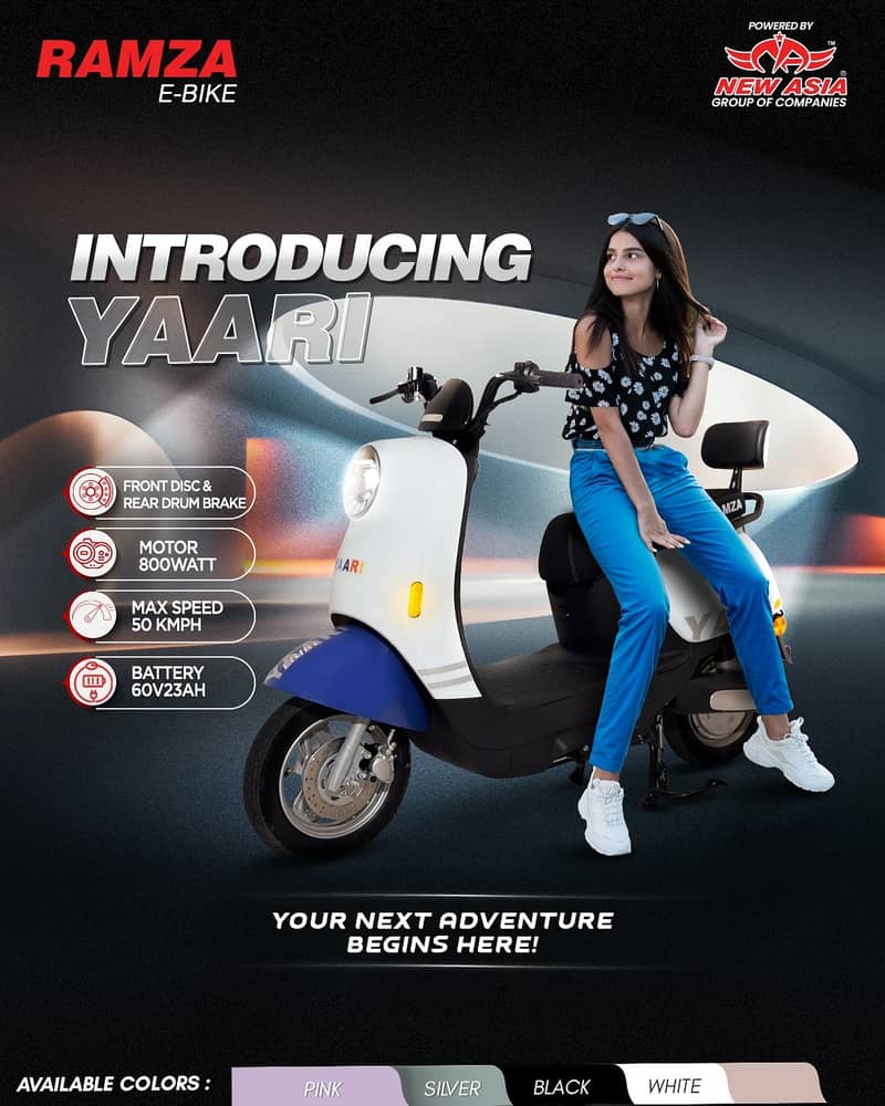 New Asia Ramza Yaari Electric scooty, Electric Bikes 2025 Brand New 2