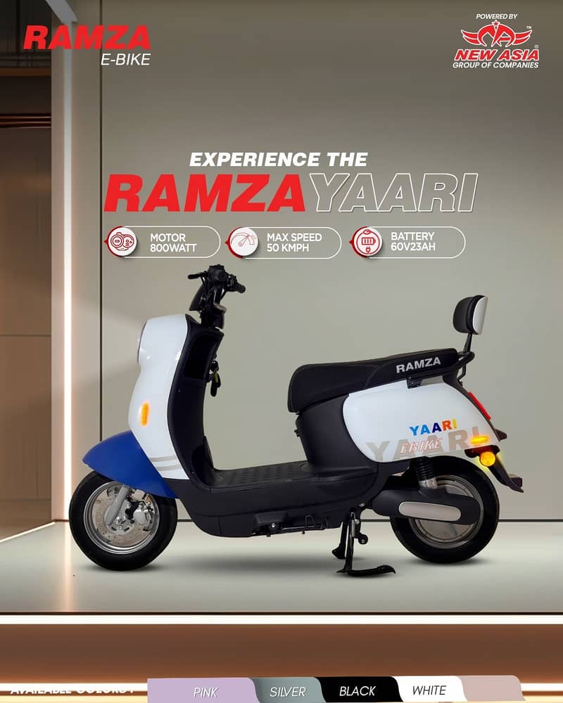 New Asia Ramza Yaari Electric scooty, Electric Bikes 2025 Brand New 5